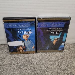 Alfred Hitchcock Classic Movies Vertigo NEW and The Birds Pre-owned DVD Lot of 2
